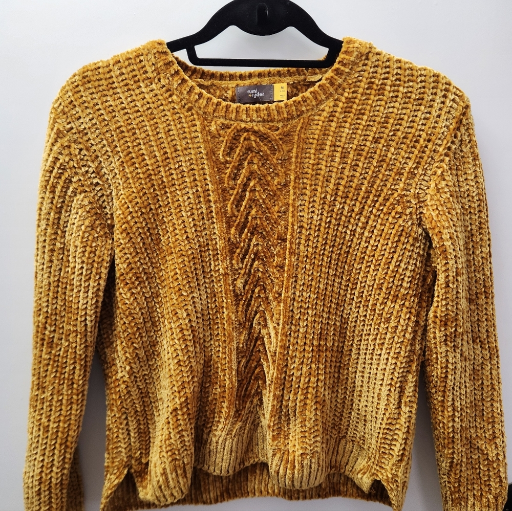 rumi+ryder Mustard Crew Neck Sweater